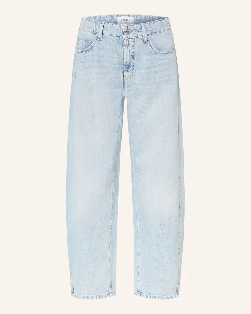 Cambio Barrel Jeans Oaklyn Mit Leinen blau 5273