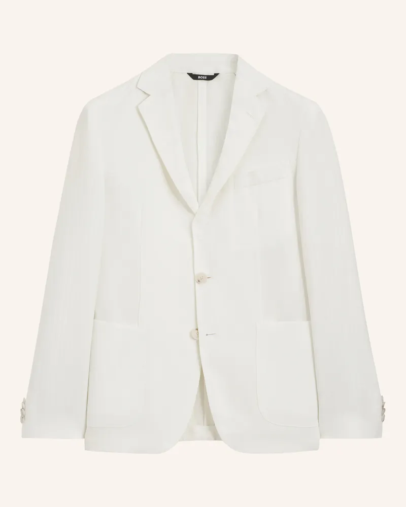 HUGO BOSS Blazer C-Hanry-263 Slim Fit beige Weiss