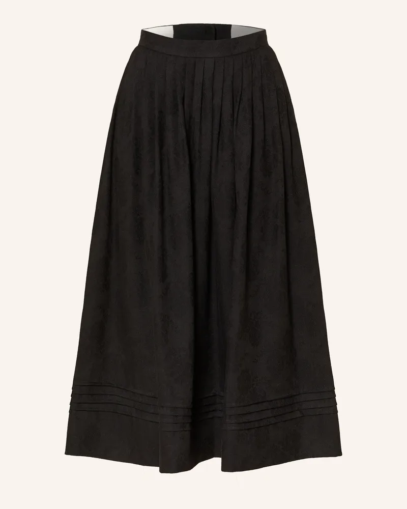 Gottseidank Trachtenrock Appolonia Mit Leinen schwarz Schwarz