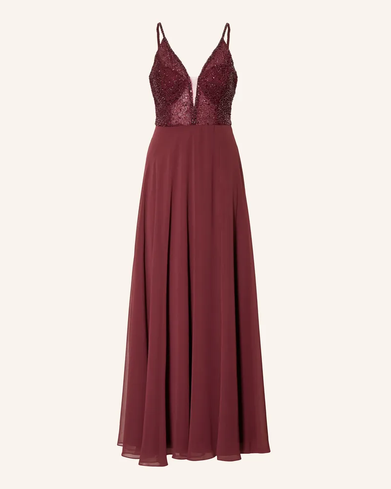 Vera Mont Abendkleid Mit Pailetten rot Fuchsia