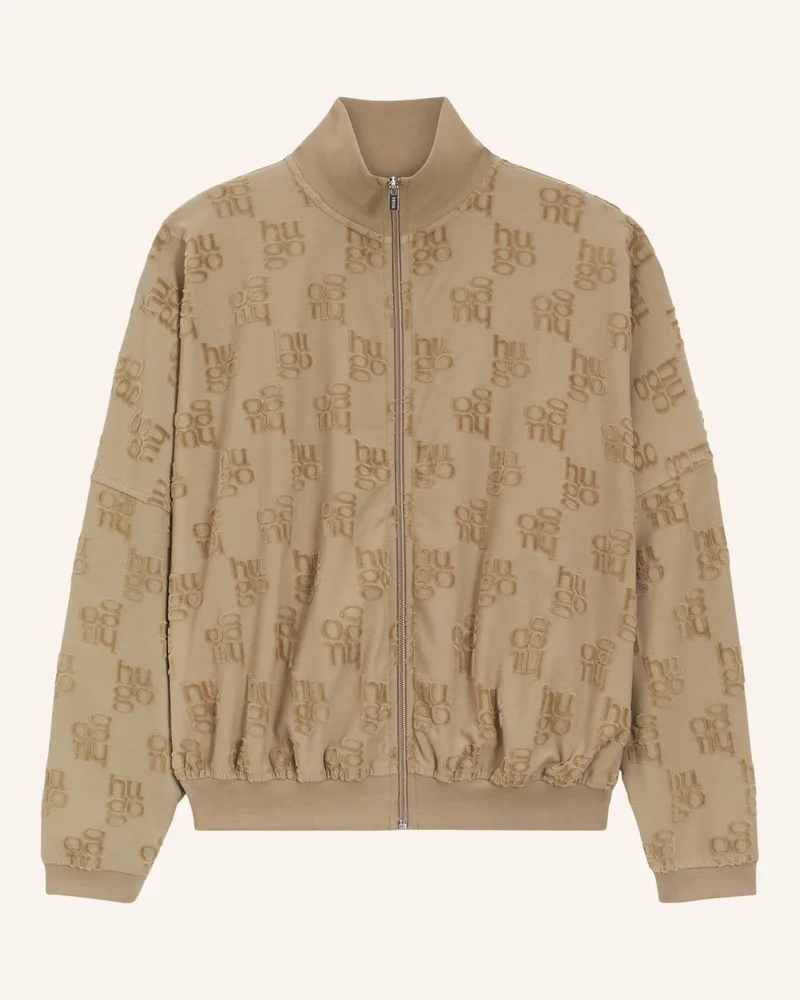 HUGO BOSS Loungewear Jacke Terrymonogram_Jacket braun Hellbraun