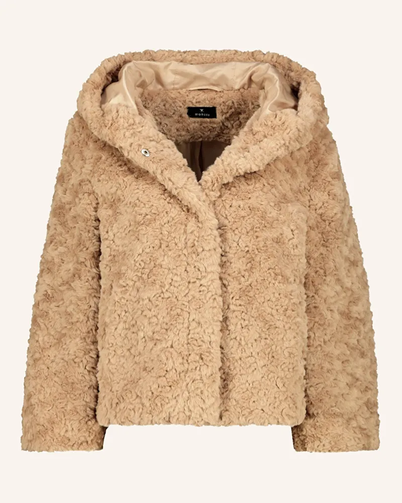 monari Kunstfell-Jacke Cognac