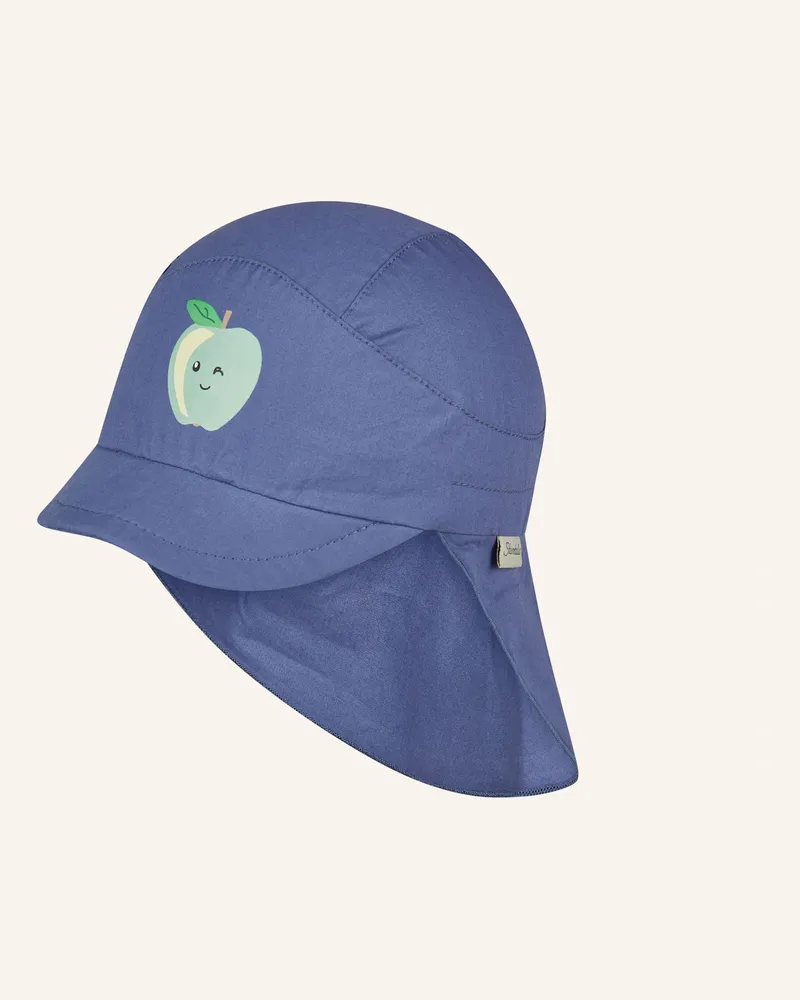 Sterntaler Schirmmütze Mit Nackenschutz Apfel blau Blau