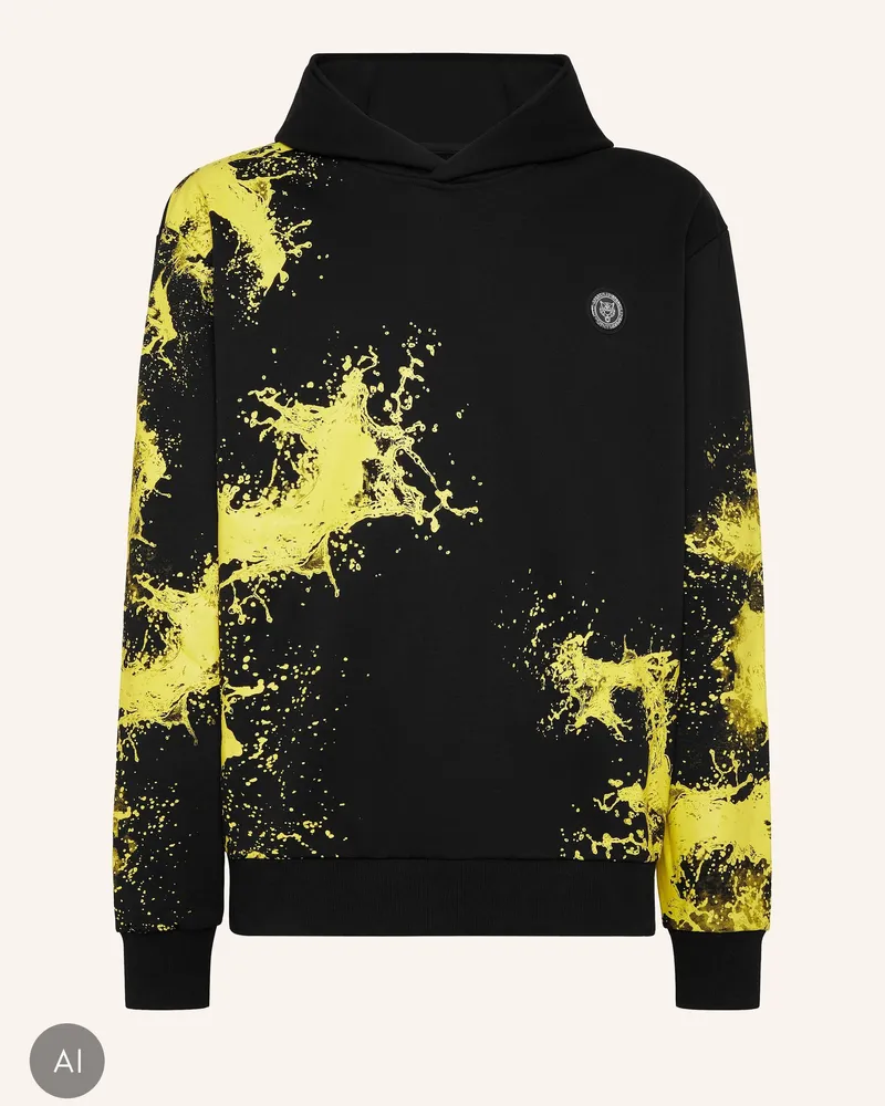 Philipp Plein Kapuzen-Sweatshirt Splash schwarz Schwarz