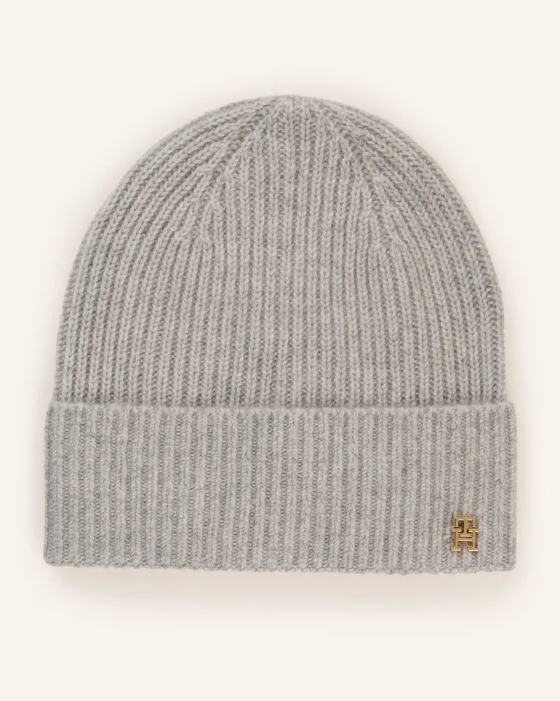 Tommy Hilfiger Cashmere-Mütze grau Hellgrau