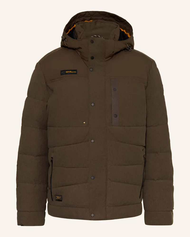 Camel Active Steppjacke Mit Abnehmbarer Kapuze beige Khaki