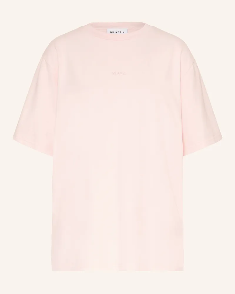 OH APRIL Oversized-Shirt FLEUR Hellrosa