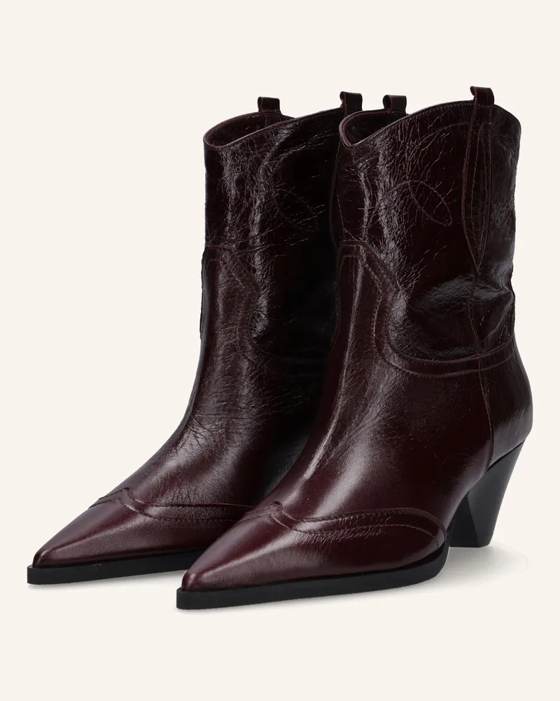 Thea Mika Cowboy Boots Dunkelrot