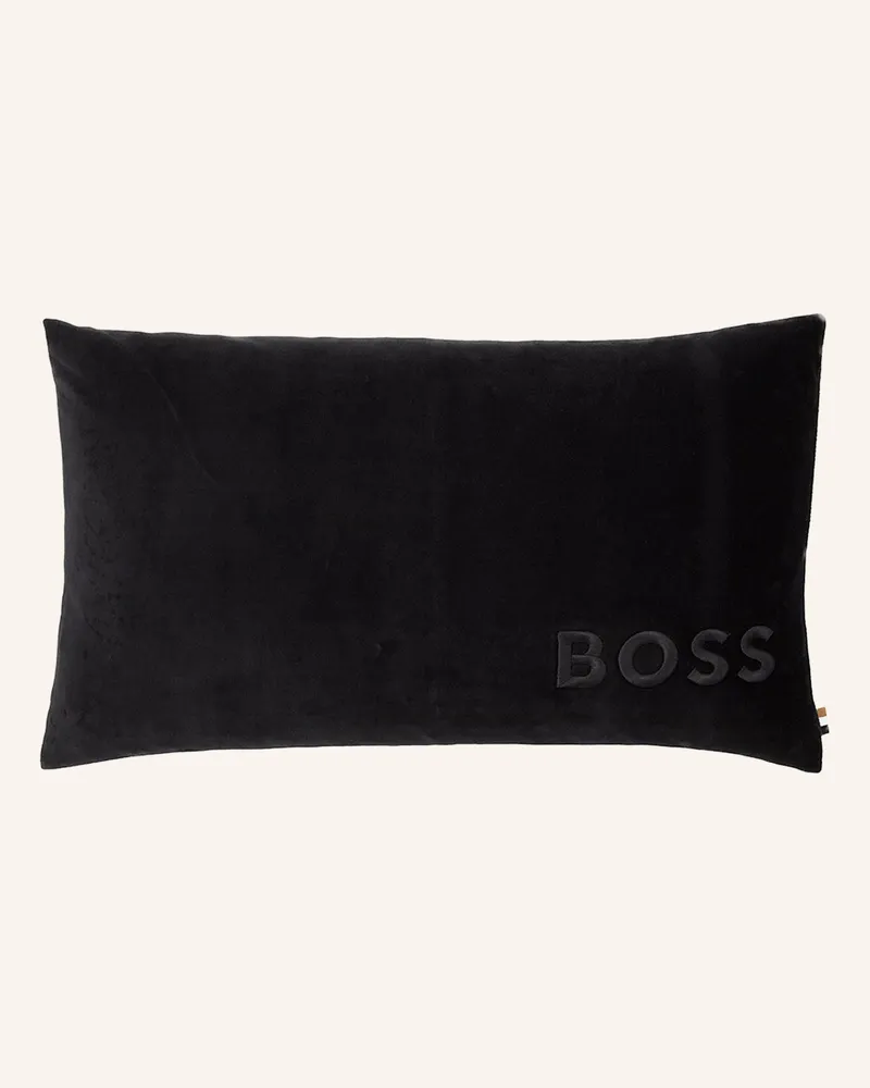 HUGO BOSS Dekokissenhülle Boldlogo schwarz Schwarz