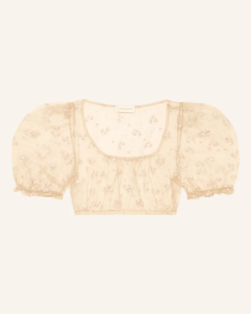 AlpenHERZ Dirndlbluse Kim rosa Beige