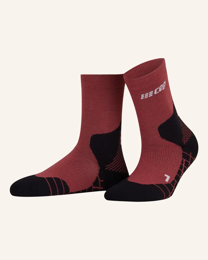CEP Trekking-Socken Light Merino Compression - Mid Cut rot 860