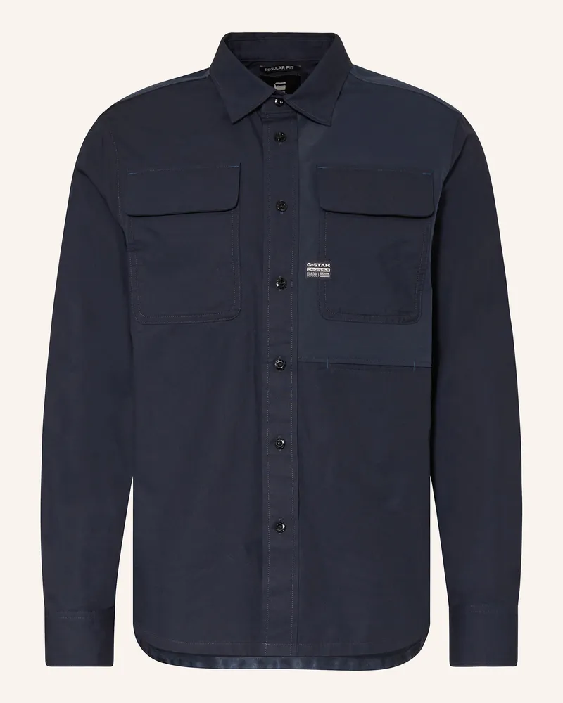 G-STAR RAW Overshirt Regular Fit Dunkelblau