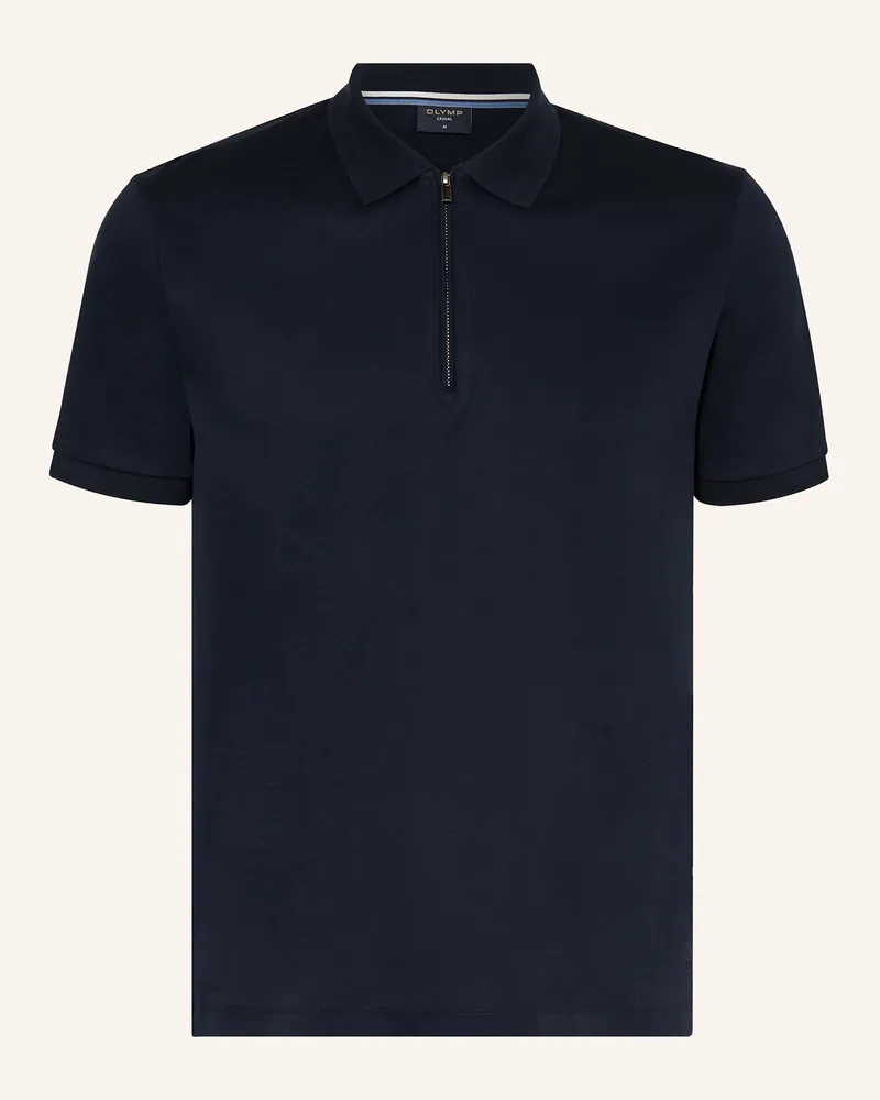 Olymp Jersey-Poloshirt Casual Comfort Fit blau Dunkelblau