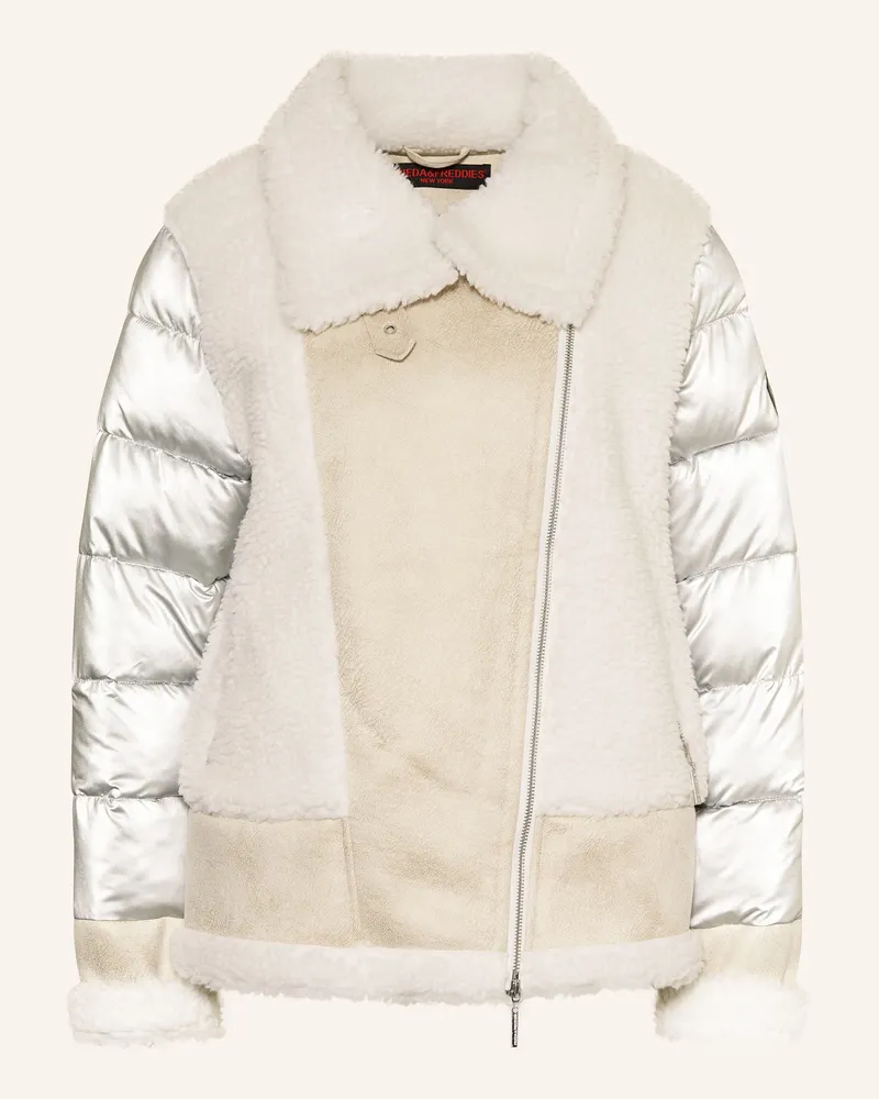 Frieda & Freddies Daunenjacke FIONA im Materialmix Ecru