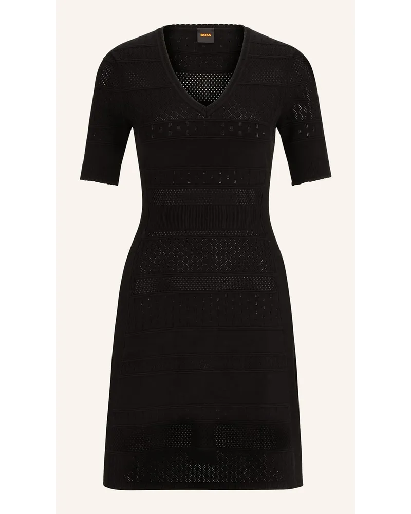 HUGO BOSS Strickkleid FANUBE Schwarz