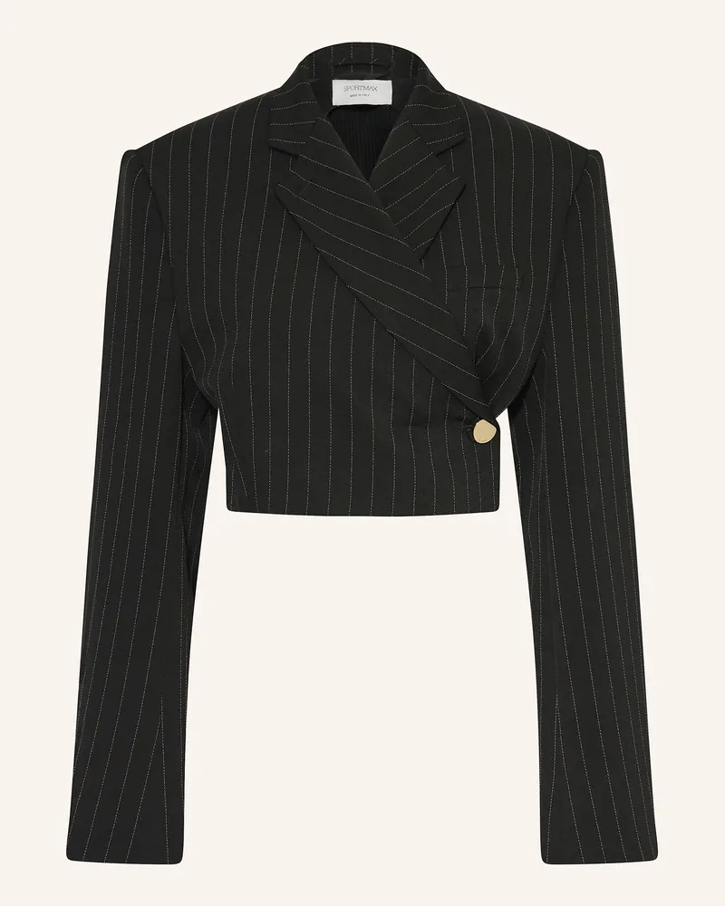 SPORTMAX Cropped-Blazer UTOPIA im Materialmix Schwarz
