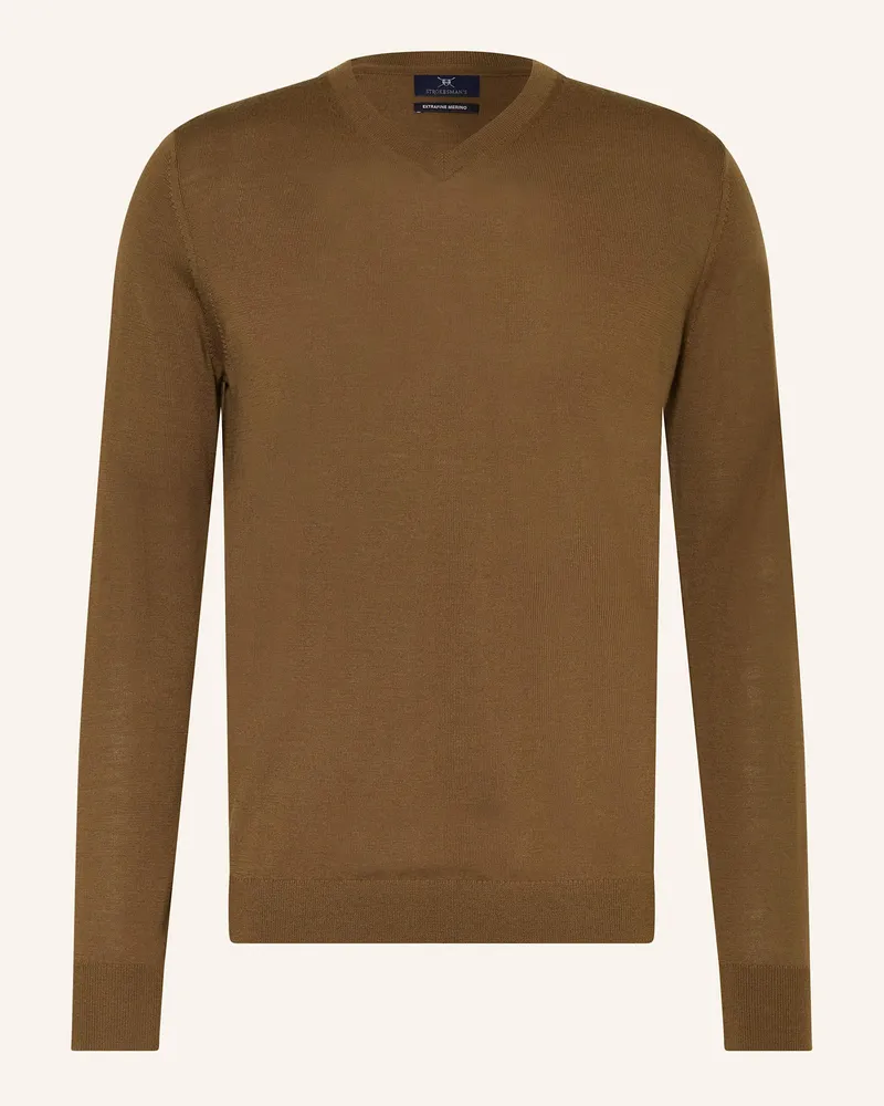 Strokesman's Pullover aus Merinowolle Braun