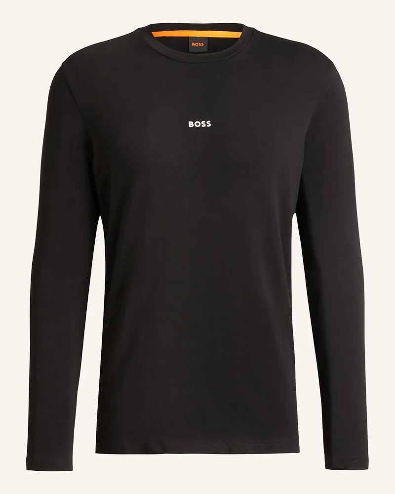 HUGO BOSS Longsleeve Tchark schwarz Schwarz