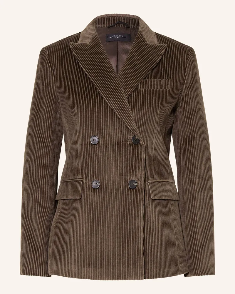 Max Mara Blazer KATANGA aus Cord Taupe