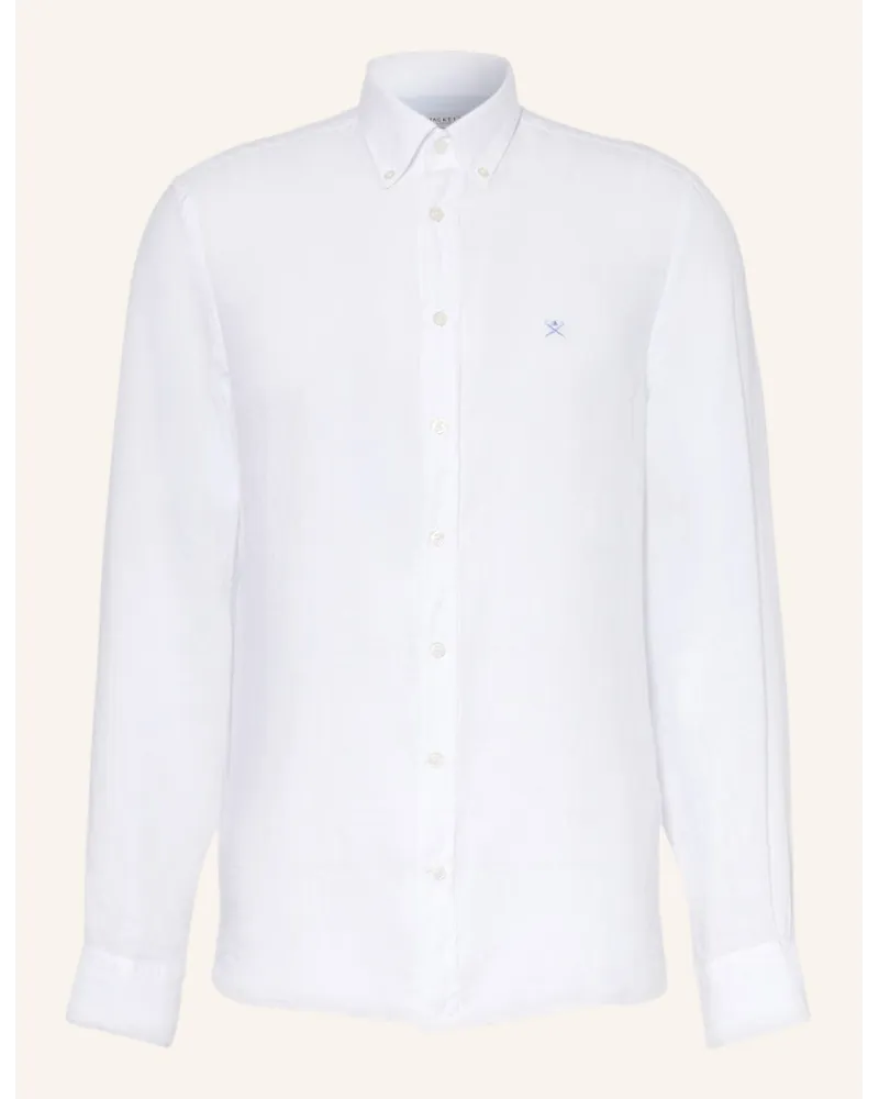 Hackett Leinenhemd Slim Fit Weiss