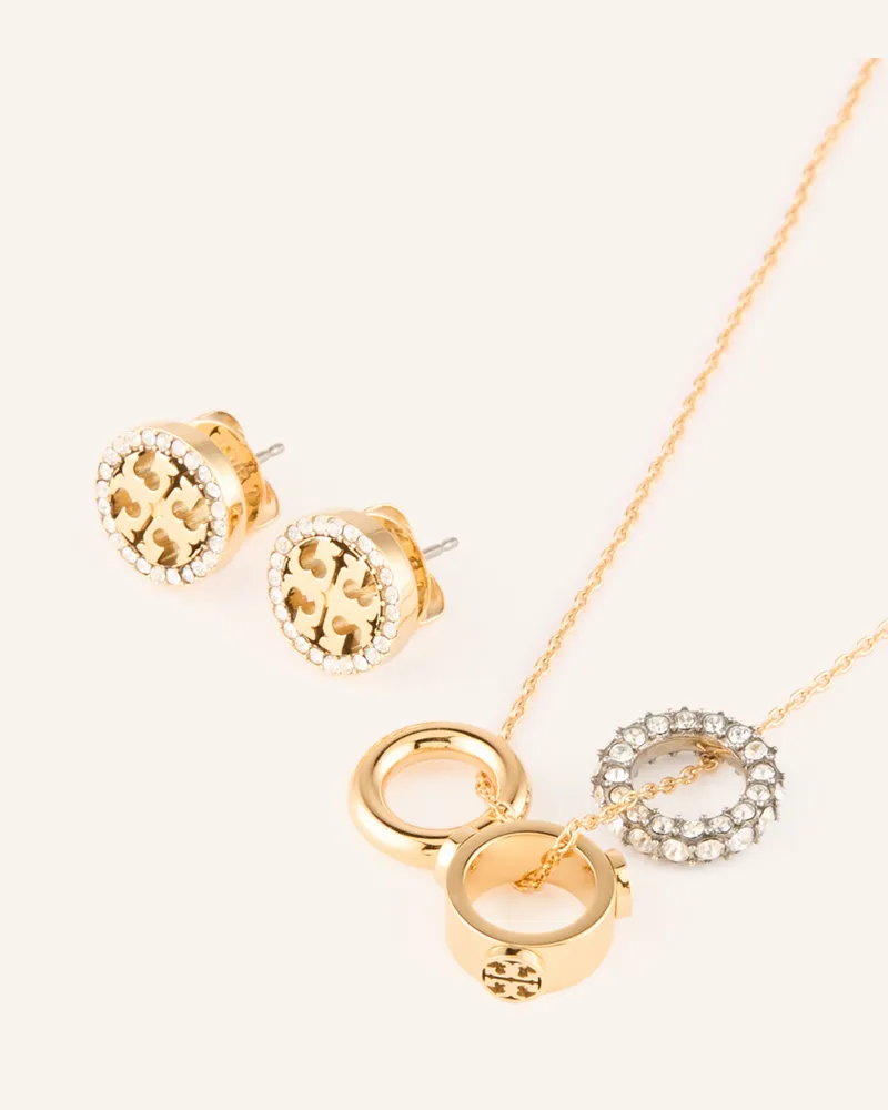 Tory Burch Set Icon: Halskette Und Ohrstecker gold Gold