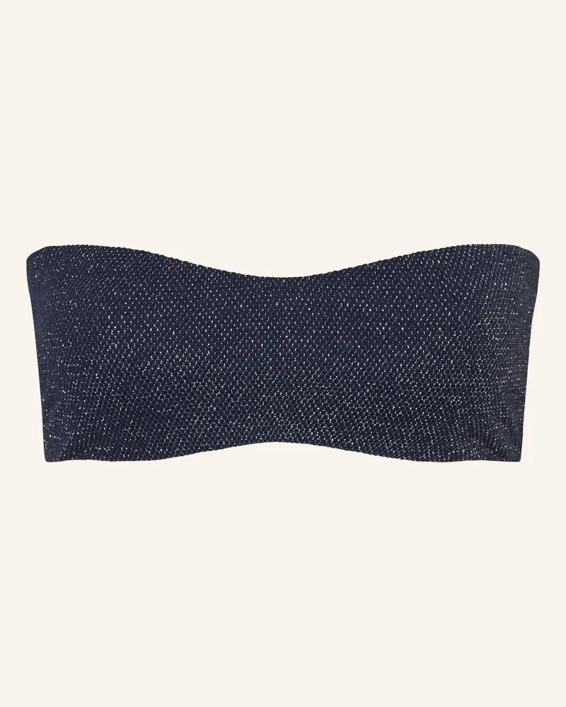 JETS Australia Bandeau-Bikini-Top Tirari Nights Mit Glitzergarn blau Dunkelblau