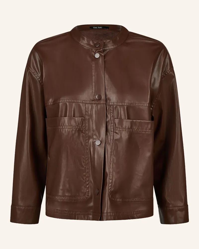 MARC AUREL Jacke In Lederoptik braun Dunkelbraun