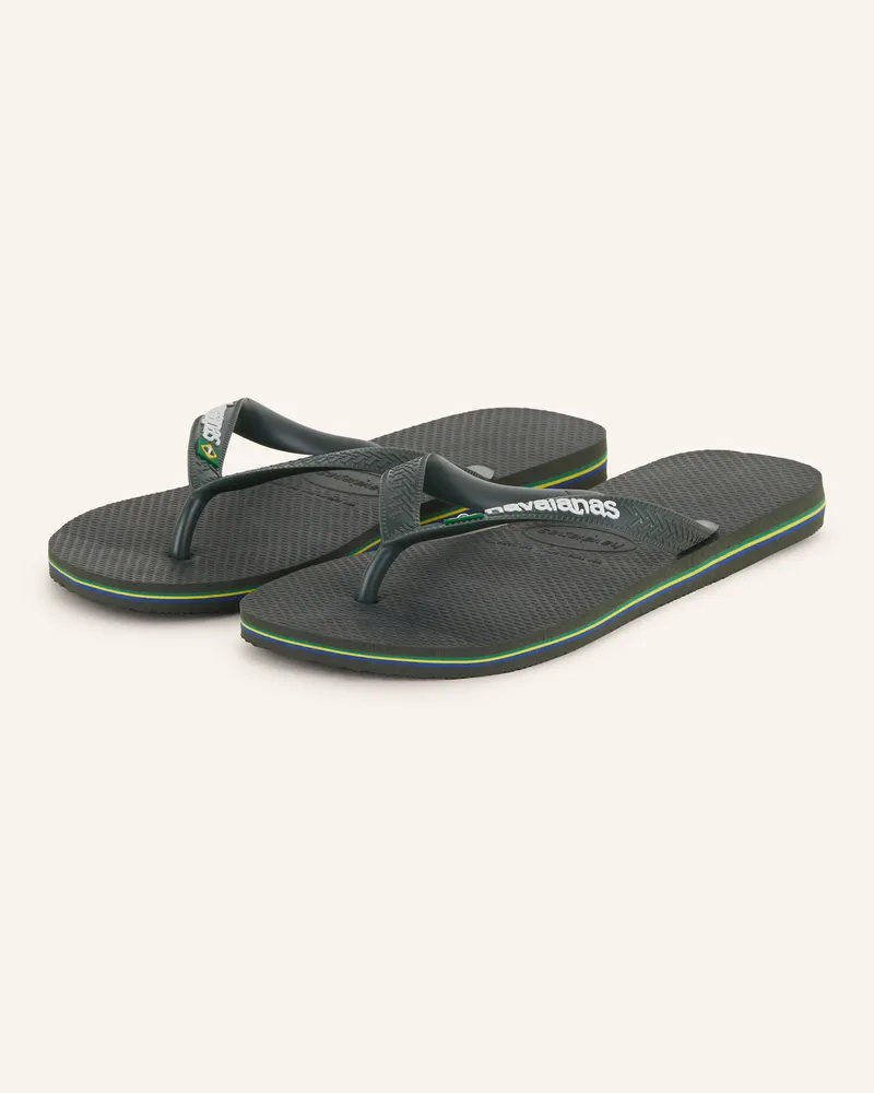 Havaianas Zehentrenner BRAZIL Oliv