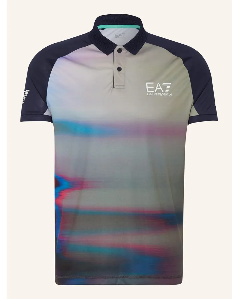 EA7 Funktions-Poloshirt PJUHZ Blau