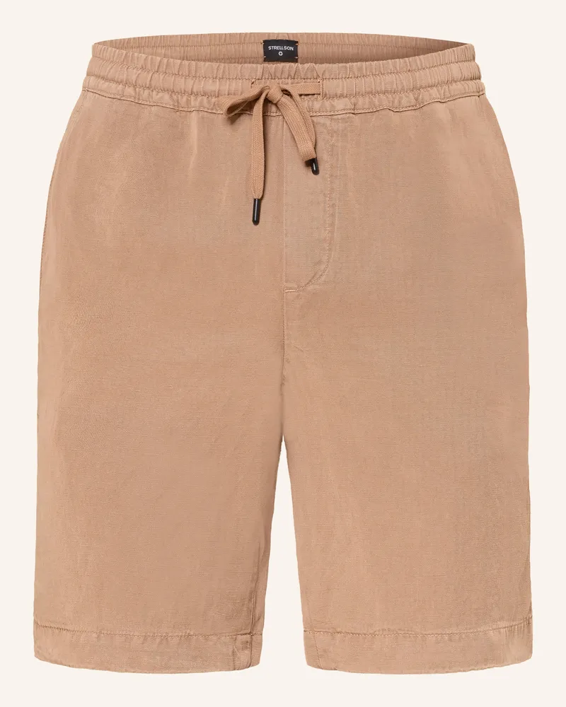 Strellson Shorts Kaji Relaxed Fit Mit Leinen braun Beige