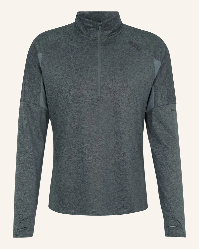 2XU Longsleeve AERO 1/2 ZIP Dunkelgrau