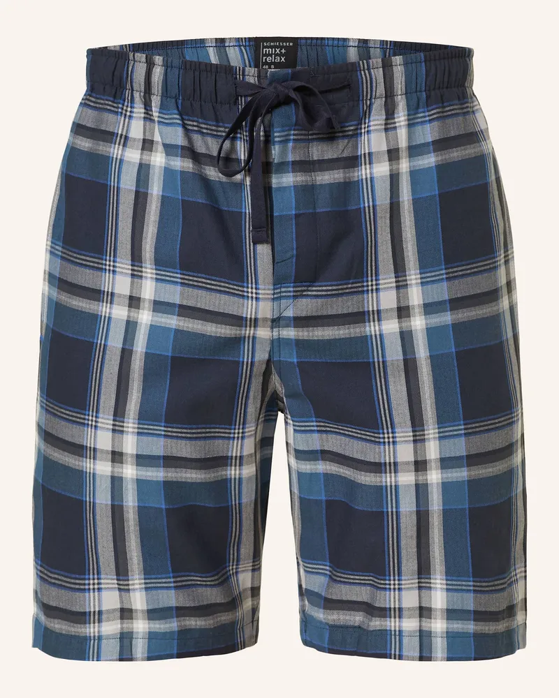 Schiesser Schlafshorts MIX+RELAX Dunkelblau