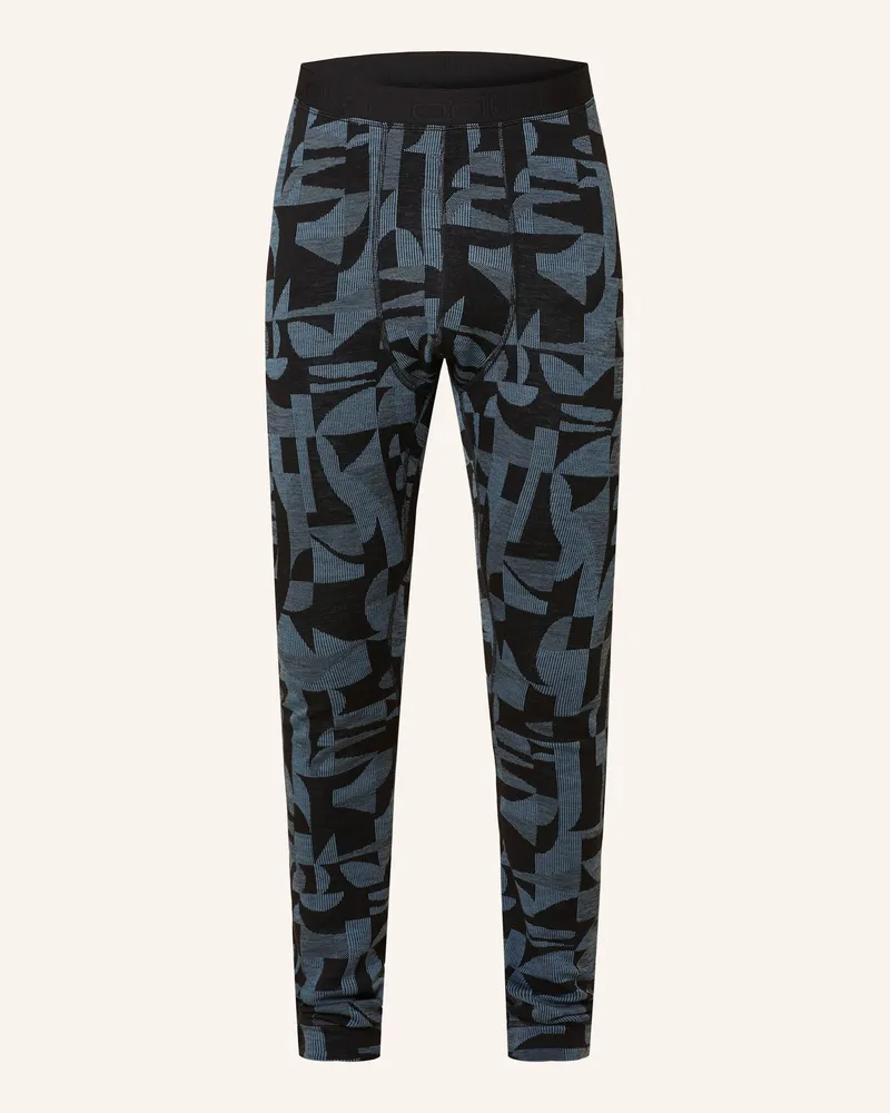 Odlo Funktionswäsche-Hose MERINO WARM JACQUARD Schwarz