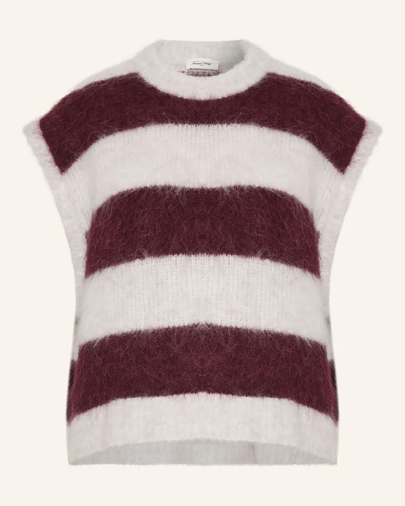 American Vintage Pullunder Mit Alpaka rot Dunkelrot