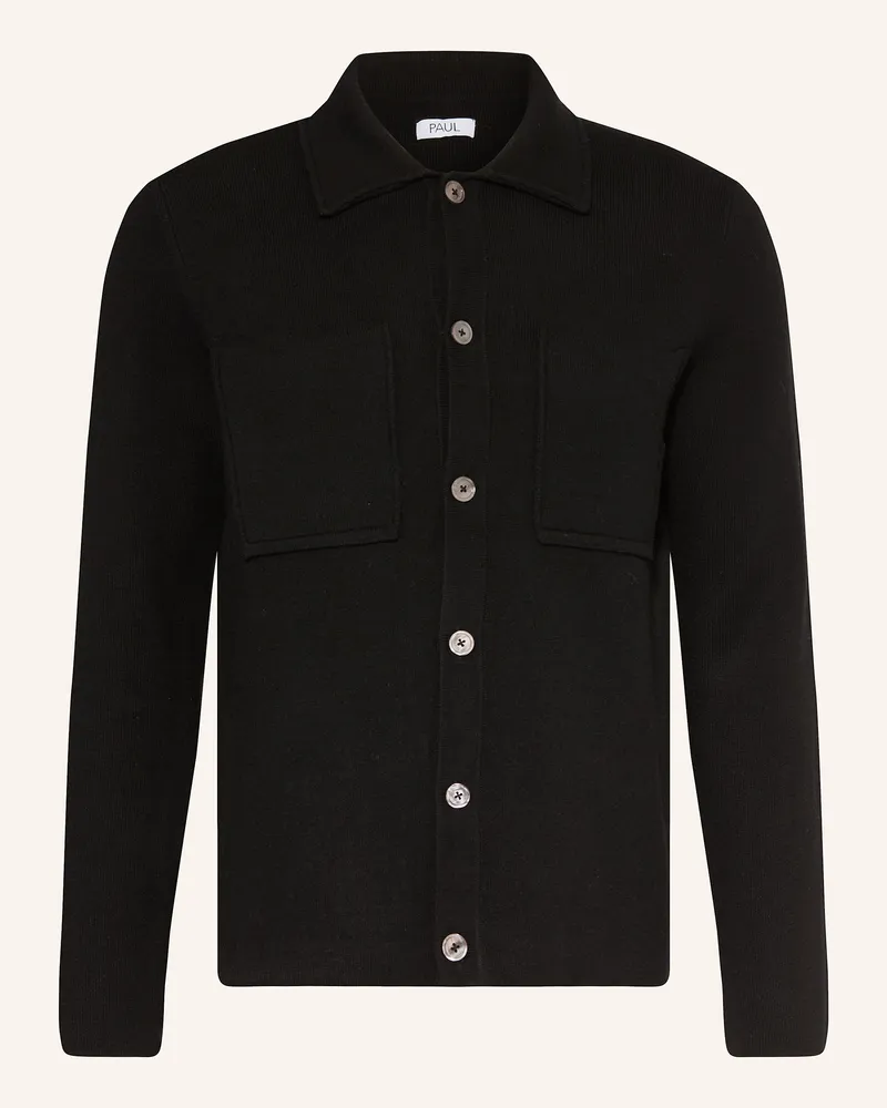 paul Strickjacke schwarz Schwarz