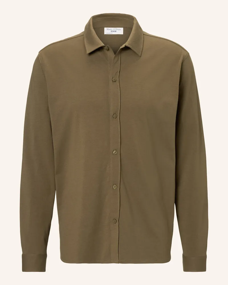 Marc O'Polo Jerseyhemd Dunkelbraun