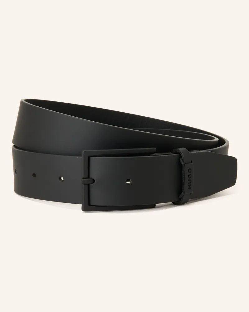 HUGO BOSS Ledergürtel Gabriel schwarz Schwarz