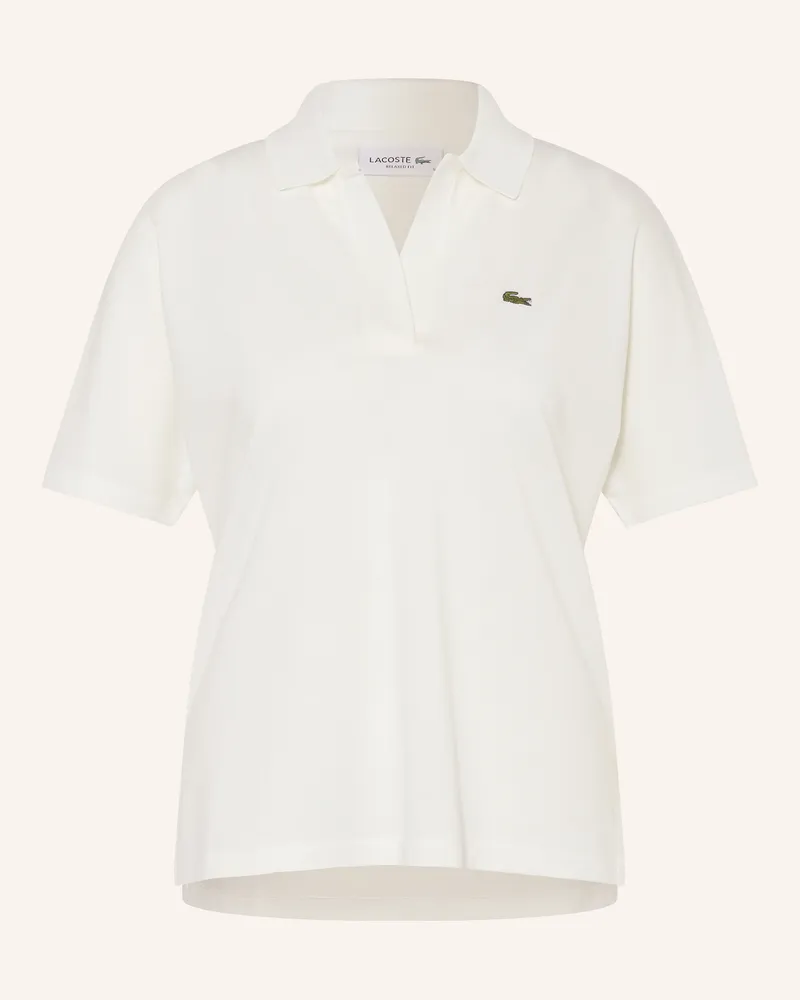 Lacoste Piqué-Poloshirt weiss Ecru