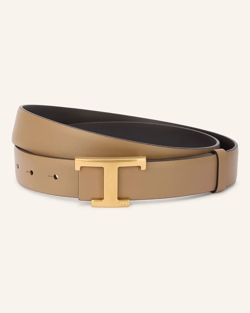 TOD'S Ledergürtel Zum Wenden braun Dunkelbraun