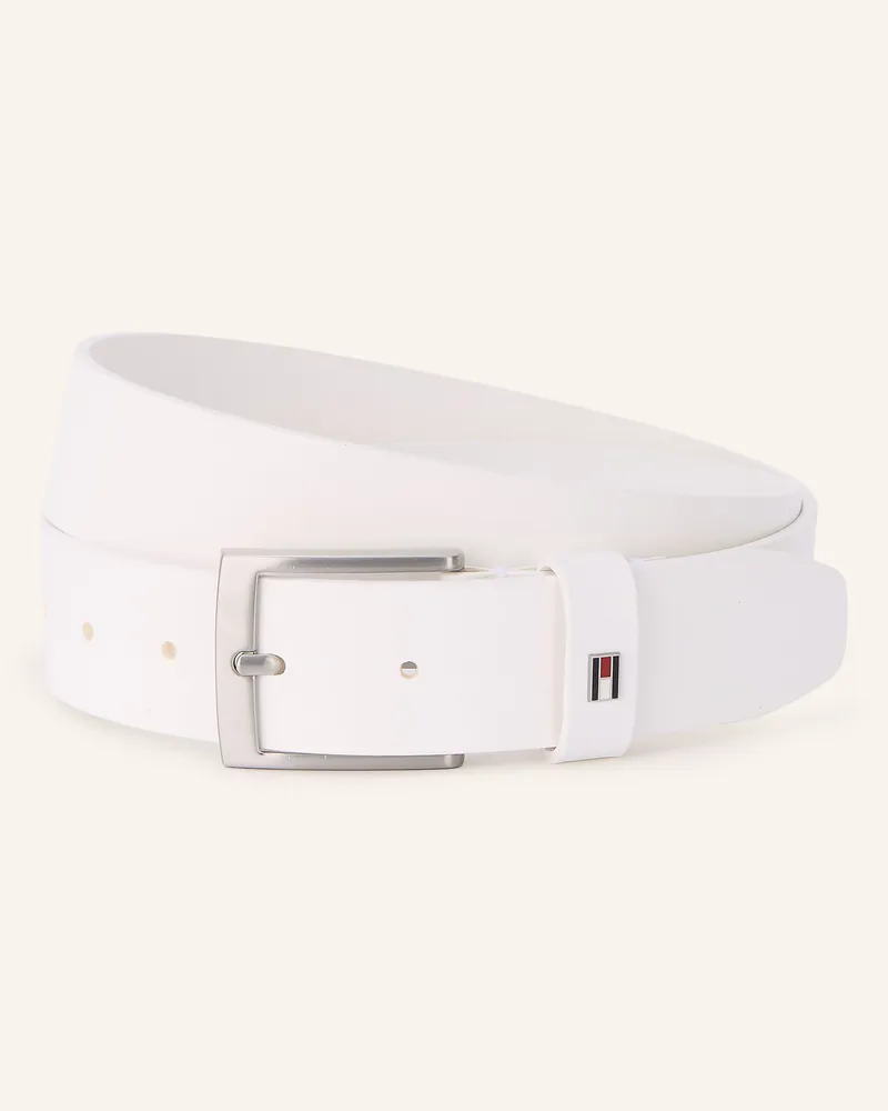 Tommy Hilfiger Ledergürtel ADAN Weiss