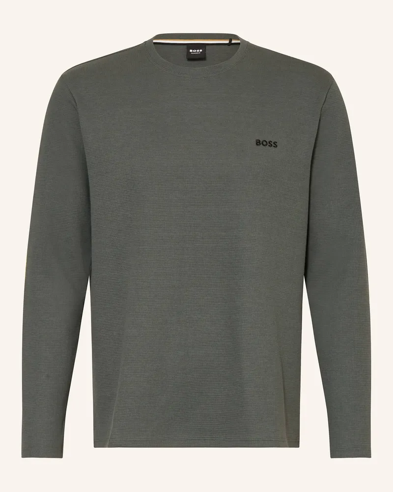 HUGO BOSS Schlafshirt WAFFLE Petrol
