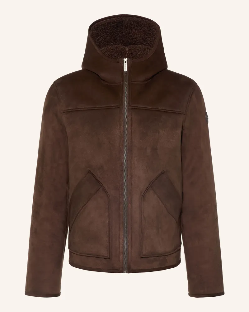 Colmar Jacke In Lederoptik braun Dunkelbraun