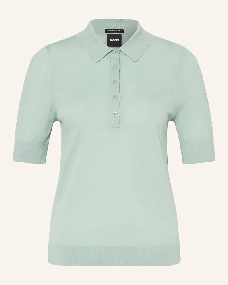 HUGO BOSS Poloshirt FIDENKA aus Merinowolle Mint