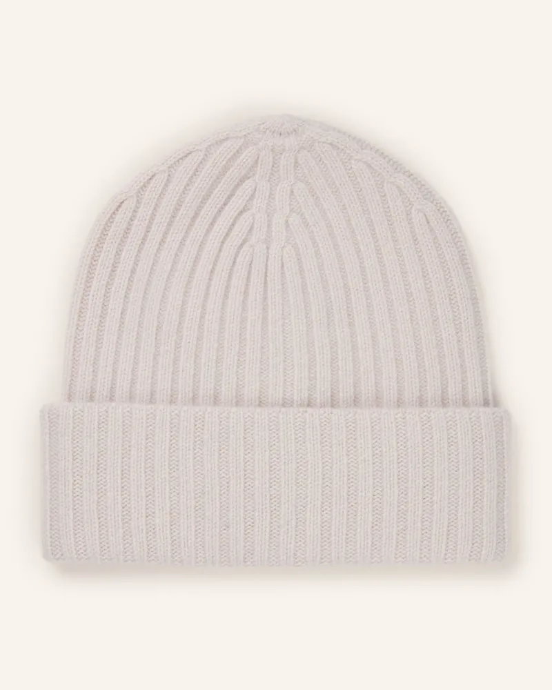 S. Marlon Cashmere-Mütze weiss Ecru