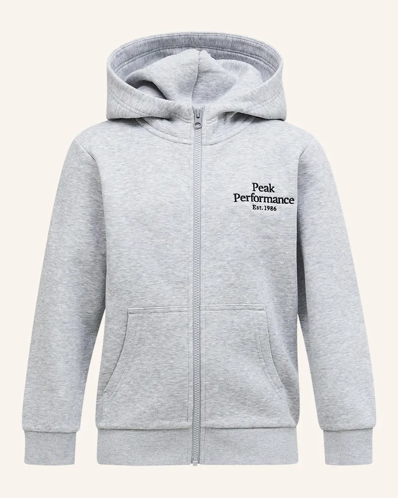Peak Performance Kapuzensweatshirtjacke grau Grau