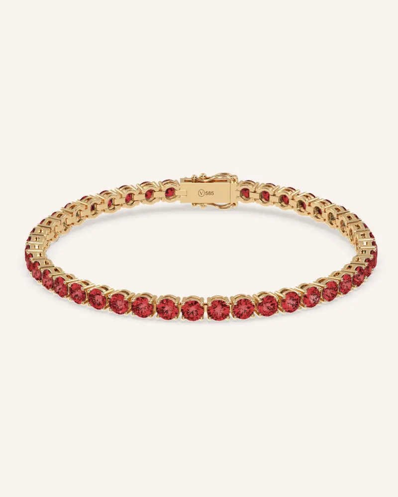 VEYNOU Tennisarmband Velvet Aus 14 Karat Recyceltem Gelbgold Und 7,20ct. Rubine gold Gold