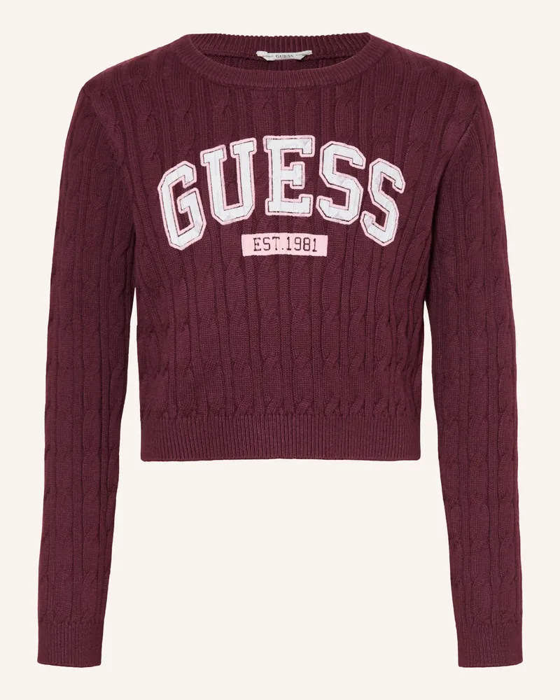 Guess Pullover rot Dunkelrot