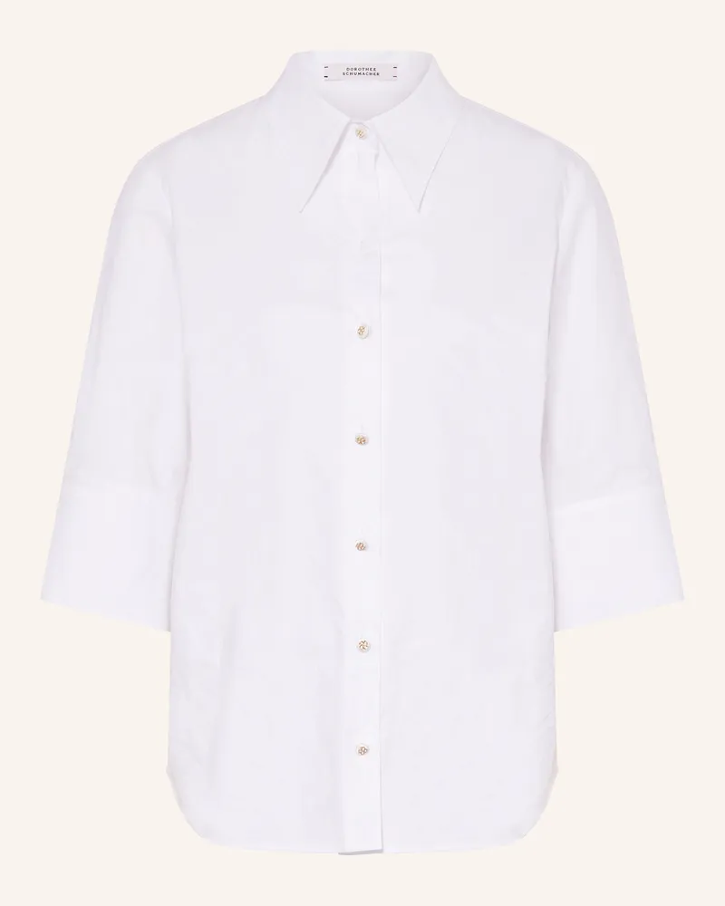 Dorothee Schumacher Hemdbluse PURE POWER mit 3/4-Arm Weiss
