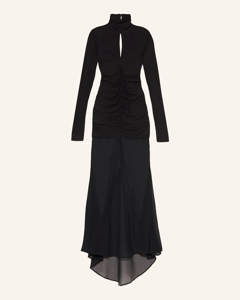 Patrizia Pepe Kleid Im Materialmix schwarz Schwarz