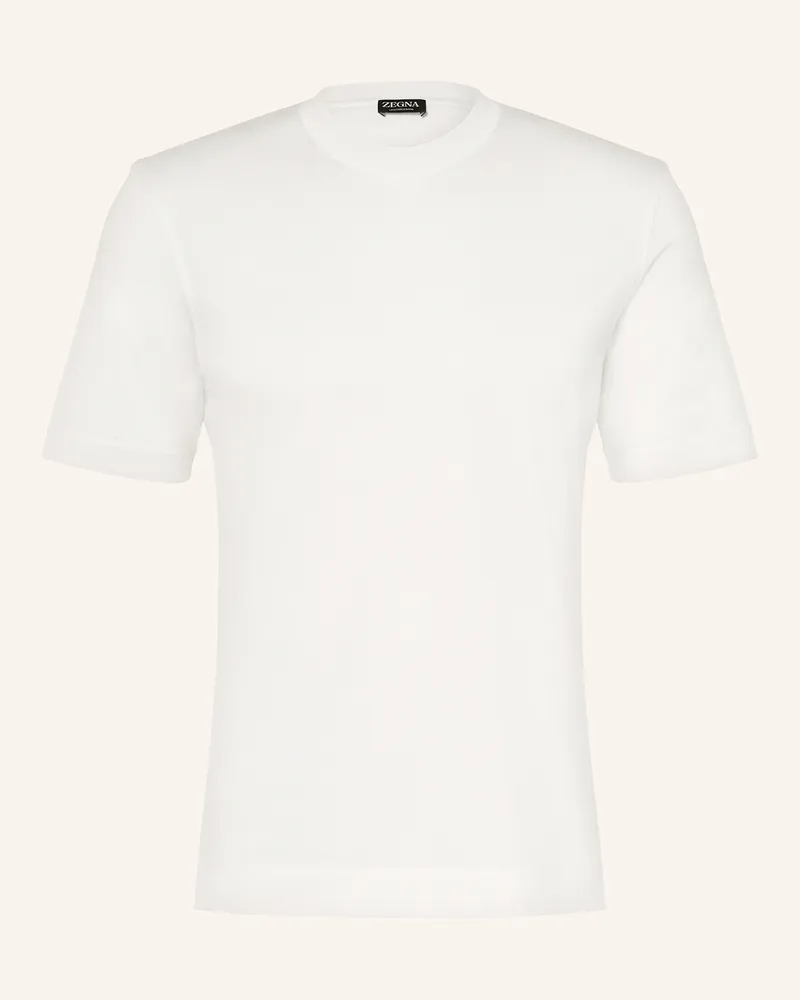 Ermenegildo Zegna T-Shirt mit Seide Weiss